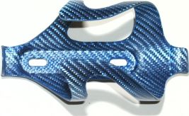 Blue glass fiber carbon water bottle cage