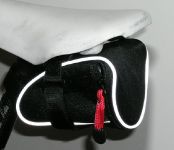 Saddle bag,black 3M reflective aero wedge pack seat